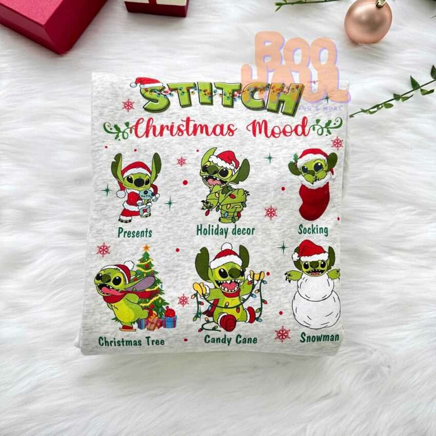 Stitch Grinch Christmas Mood Sweatshirt