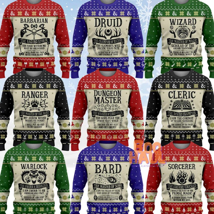 Dungeons & Dragons DND Ugly Christmas Sweatshirt