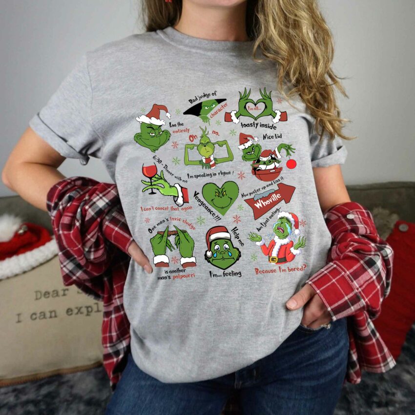 Grinch Favourite Quotes Icons Sweatshirt