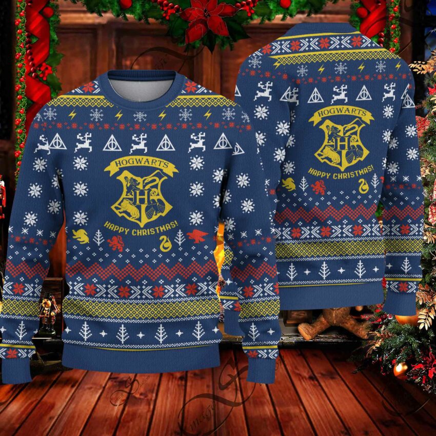 Harry Potter Hogwarts Happy Christmas Ugly Sweater