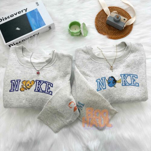 Dory And Nemo Finding Nemo Couple Faux-Embroidered Sweatshirt