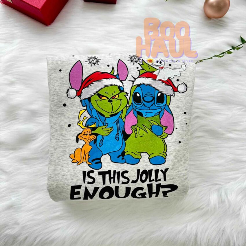 Stitch Grinch Is This Jolly Enough Sweatshirt