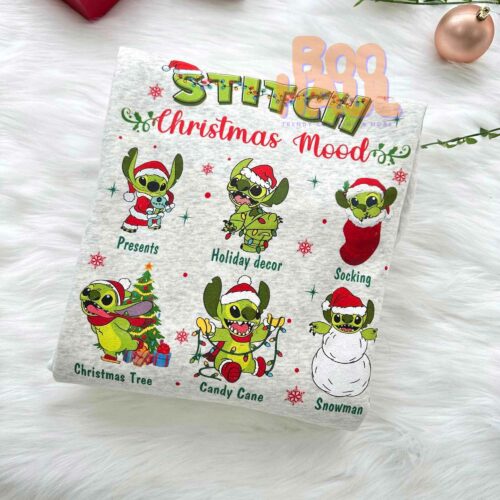 Stitch Grinch Christmas Mood Sweatshirt