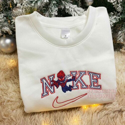 Christmas Spider Man And Gwen Embroidered Sweatshirt