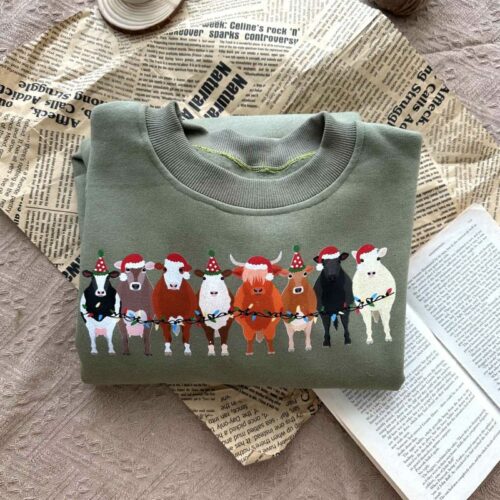 Adorable Christmas Cows Sweatshirt