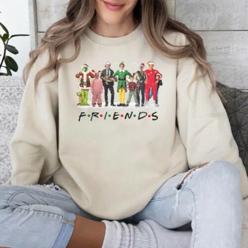 Christmas Movies With Friends Unisex Sweatshirt Hoodie T-Shirt