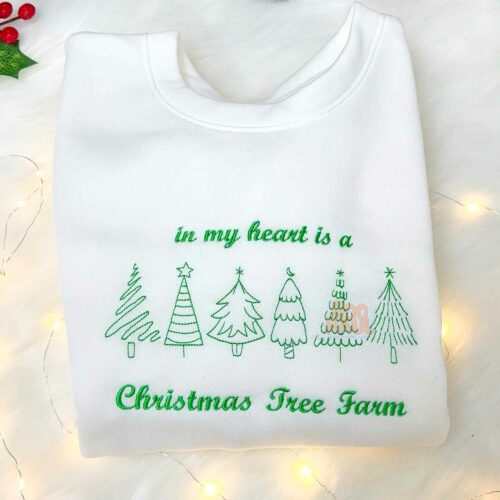 Christmas Tree Farm Embroidered Sweatshirt