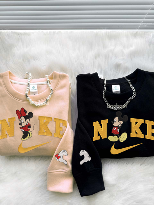 Mickey and Minnie- Embroidered Shirt
