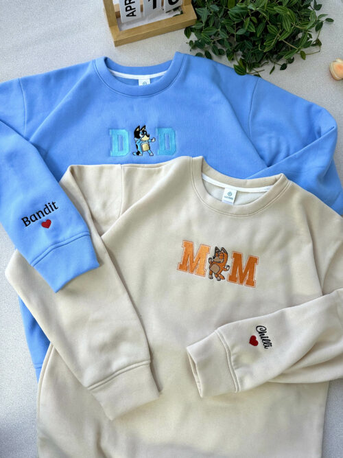 Bluey and Bingo Embroidery Sweatshirt