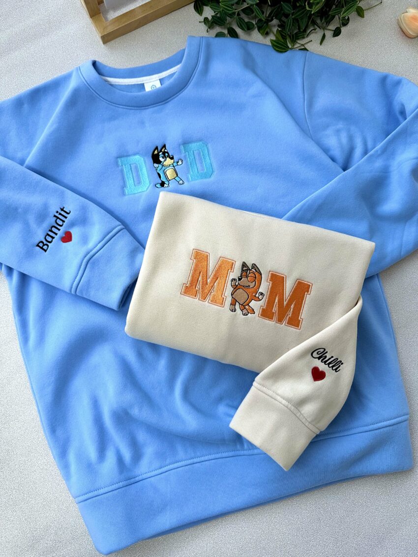 Bluey and Bingo Embroidery Sweatshirt