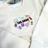 I cry a lot but I am so productive Embroidery Sweatshirt