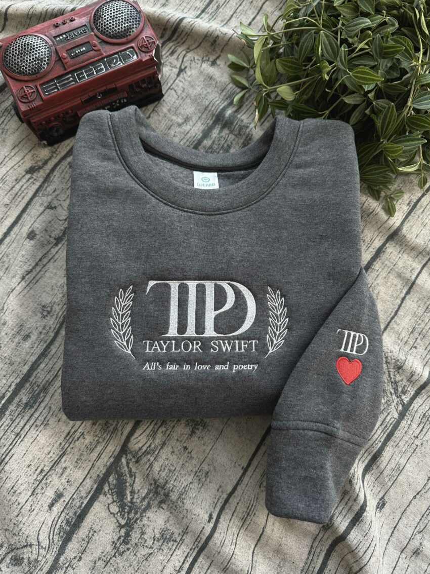 Taylor Swift The Tortured Poets Department Album Version 3 – Embroidery Sweatshirt