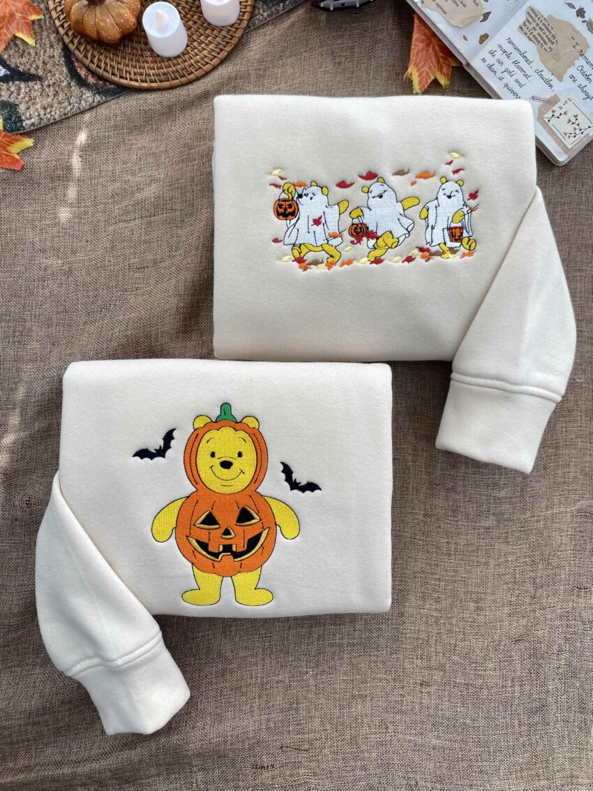 Winnie The Pooh ver Halloween – Embroidery Sweatshirt