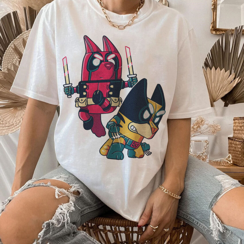 Deadpool and Wolverine Ver Bluey Vintage Shirt