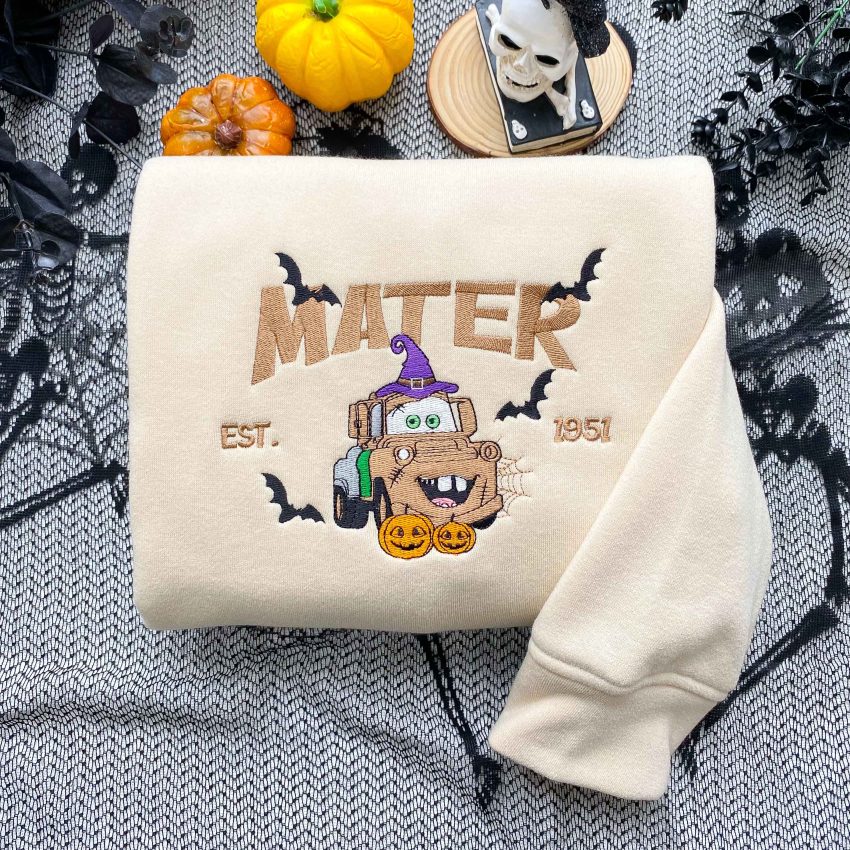 Cars Ver Halloween Mc Queen, Sally and Mater – Embroidery Sweatshirt