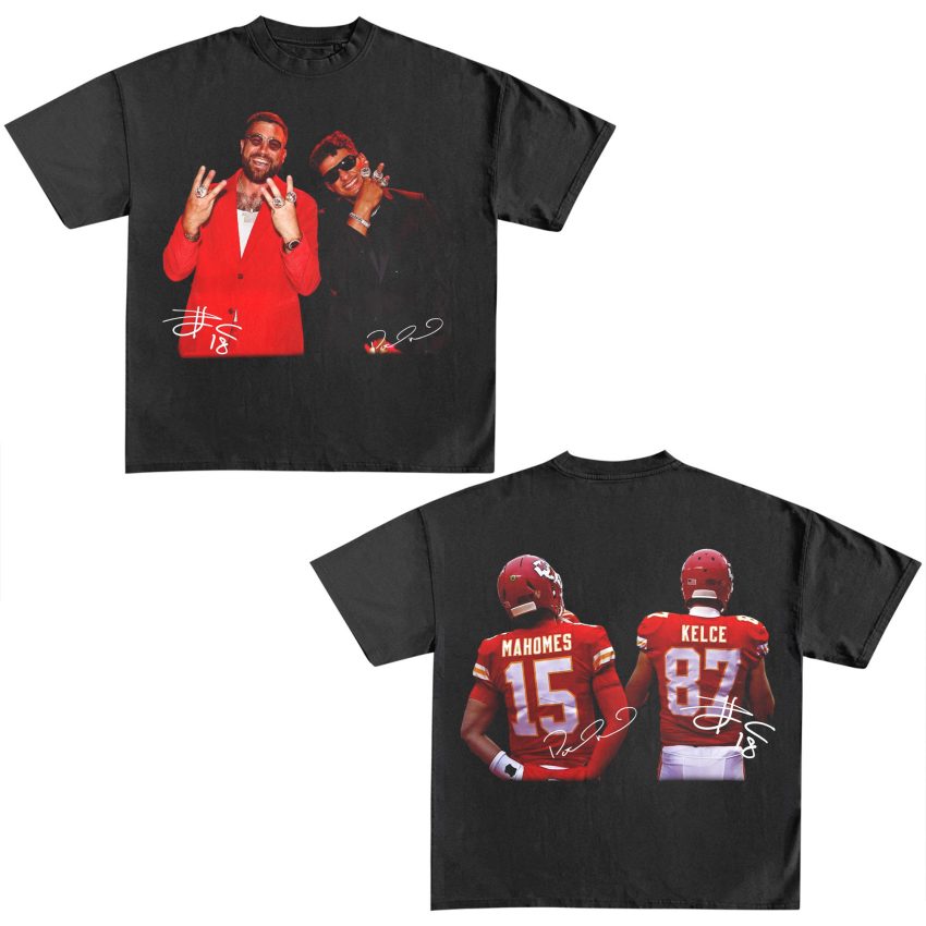 Mahomes and Kelce Rings Football Classic, Vintage Football, Short Sleeve Tee Menswear Top Sweatshirt – Hoodie – T-Shirt