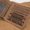 Perfect Gifts For Men, Personalized Leather Wallets, To My Grandson Wallet, W103