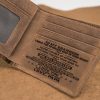 To My Grandson Wallet, Perfect Gifts For Men, Personalized Leather Wallets, W105