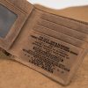 To Our Grandson Wallet, Perfect Gifts For Men, Personalized Leather Wallets, W104