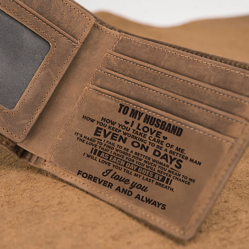 Personalized Leather Wallets, Perfect Gifts For Men, W05