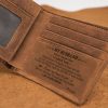 To Our Grandson Wallet, Perfect Gifts For Men, Personalized Leather Wallets, W110