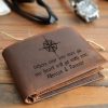 Personalized Wallet For Husband, Gift For Husband HAPPILY W1