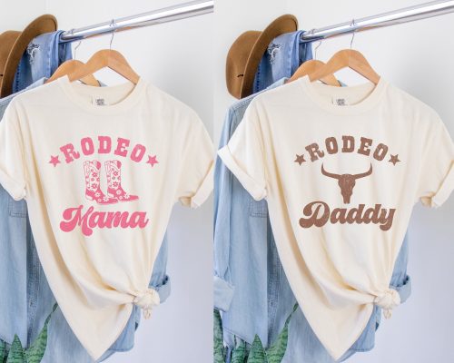 Comfort Colors Rodeo Mama Shirt - Western Mama Tee, Pink Rodeo Shirt for Women, Matching Birthday Shirts