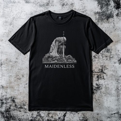 Elden Ring Maidenless Shirt – Medieval Knight Kneeling Graphic Tee | Cool Streetwear