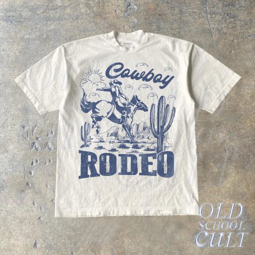 Rodeo 90s Graphic Cowboy T-Shirt - Retro Western Vintage Cowboy Shirt, Unisex Wild West Gift