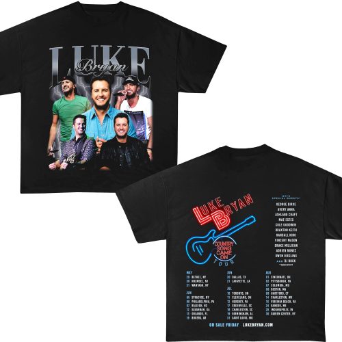 Luke Bryan 2025 Tour Shirt – 90s Vintage Graphic Tee – Luke Bryan Merch & Fan Gift