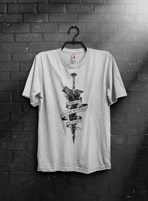 Dark Fantasy Gamer Shirt – Maliketh Elden Ring Black Blade & Soulsborne Tee