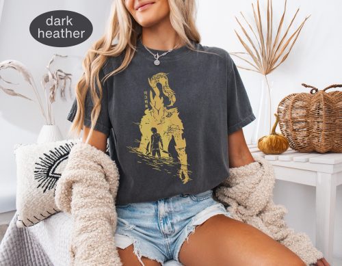 Japanese Anime T-Shirt – Solo Leveling Shadow Monarch & Unisex Vintage Otaku Merch